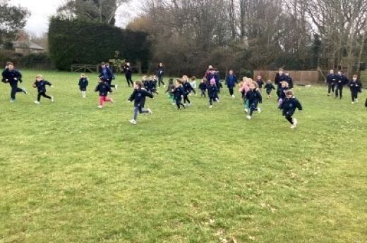 Pre School take part in the Fun Run!